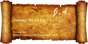 Jeney Attila névjegykártya
